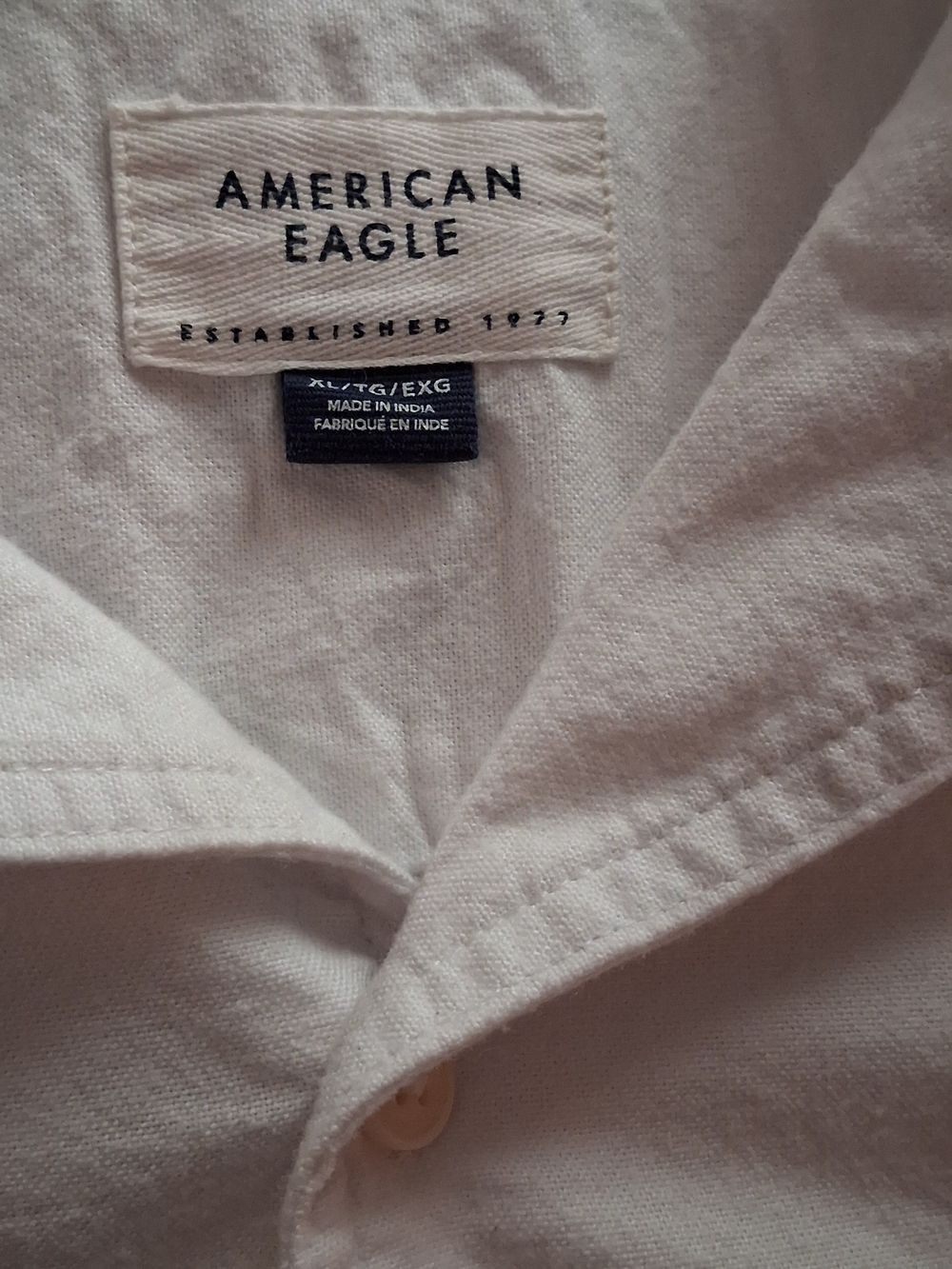 American Eagle Outfitters White Men's Button-Up Shirt